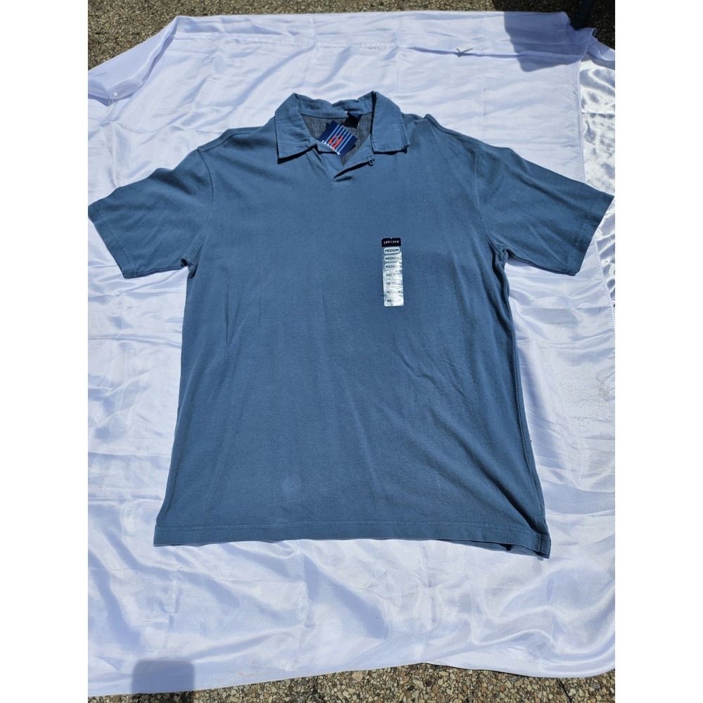 Vintage Jantzen Golf Polo Shirt Mens Sz Medium Blue Collared 1990s Casual Retro